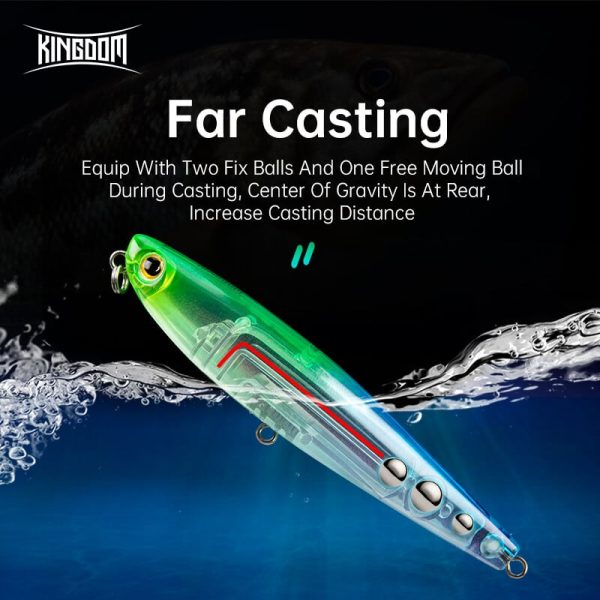 Kingdom Topwater Surface Pencil 60mm 5.6g 90mm 11g - Image 9