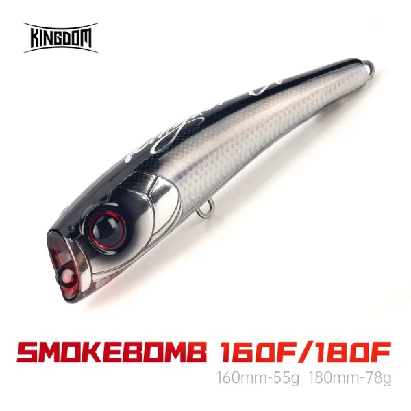 Kingdom Smokebomb 160mm 55g – Topwater WTD & Popper