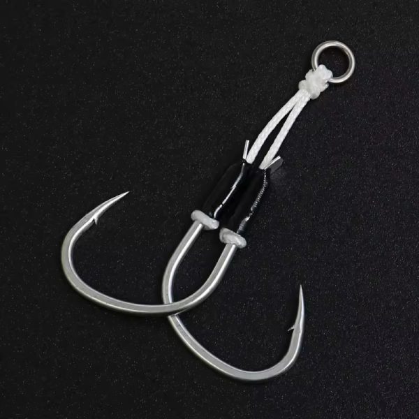 JIGGING PRO DH02 Twin Assist Hooks – BKK 8085, PE 8X & solid ring για jigging