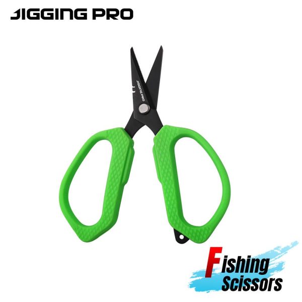 Πράσινο ψαλίδι ψαρέματος Jigging Pro με τιτανιούχα λεπίδα για κοπή νήματος PE