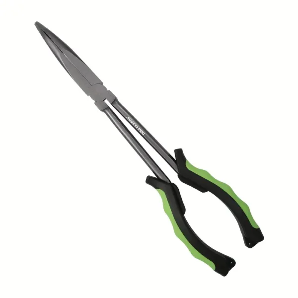 JIGGING PRO Long Bend Nose Pliers – Πένσα Ψαρέματος Carbon με Πράσινη Λαβή - Image 3