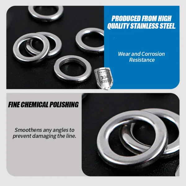 JIGGING PRO Solid Rings – Ανοξείδωτοι κρίκοι σύνδεσης 1–15 τμχ για τεχνητά & παράμαλλα