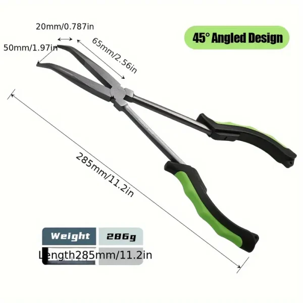 JIGGING PRO Long Nose Pliers – Πένσα ψαρέματος με carbon κατασκευή & πράσινη λαβή