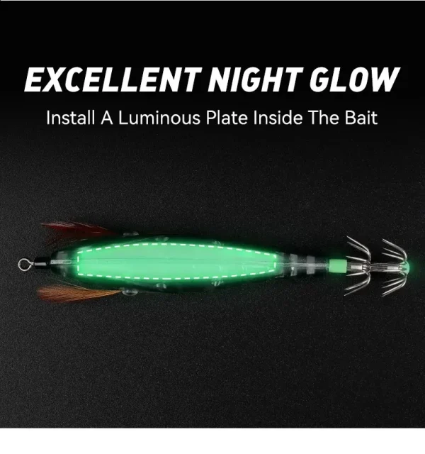 Kingdom SP Egi luminous squid clamp bait σε βάρη 5.8 g, 8.7 g, 10 g