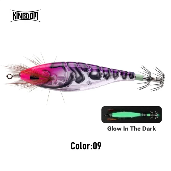 Kingdom SP Egi luminous squid clamp bait σε βάρη 5.8 g, 8.7 g, 10 g