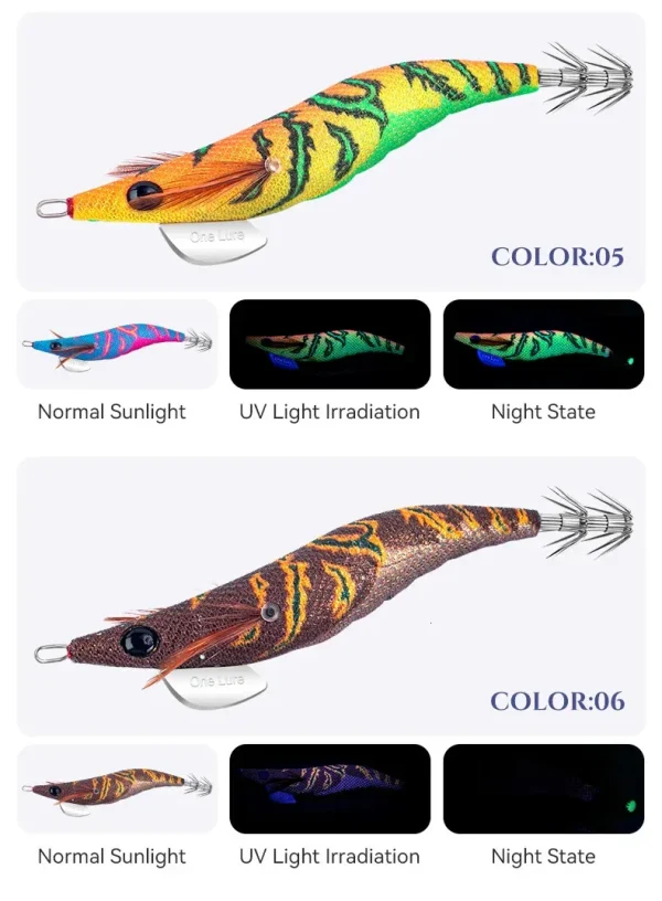 Kingdom Egi Squid Bait καλαμαριέρες luminous sinking 2.5#, 3.0#, 3.5#