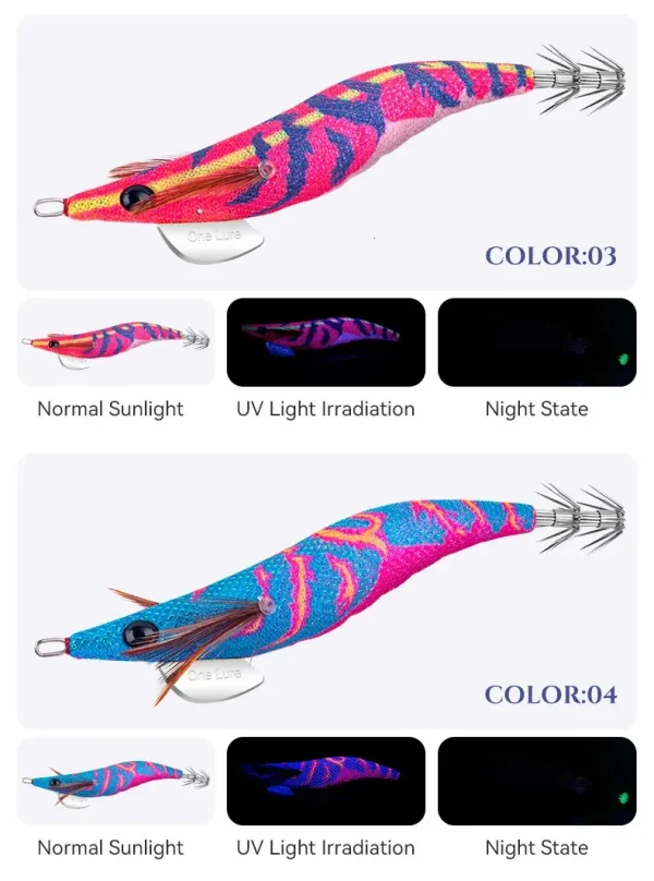 Kingdom Egi Squid Bait καλαμαριέρες luminous sinking 2.5#, 3.0#, 3.5#