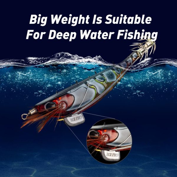 Kingdom EGI PRO Shrimper luminous squid jig 100 mm 115 mm με soft foot