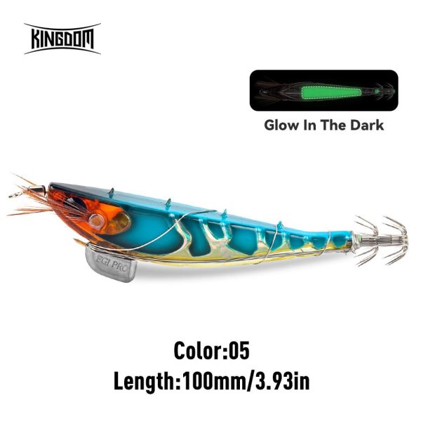 Kingdom EGI PRO Shrimper luminous squid jig 100 mm 115 mm με soft foot