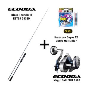 Combo Slow Jigging – Ecooda Black Thunder II C632M + Ecooda Magic Ball EMB 1500 + Duel Hardcore Super X8 300 m