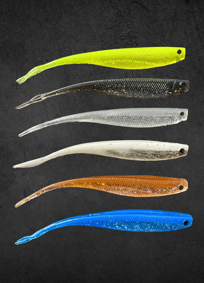 Lazy Lures Twitchers set 6 σιλικόνες Y fork tail τεχνητό