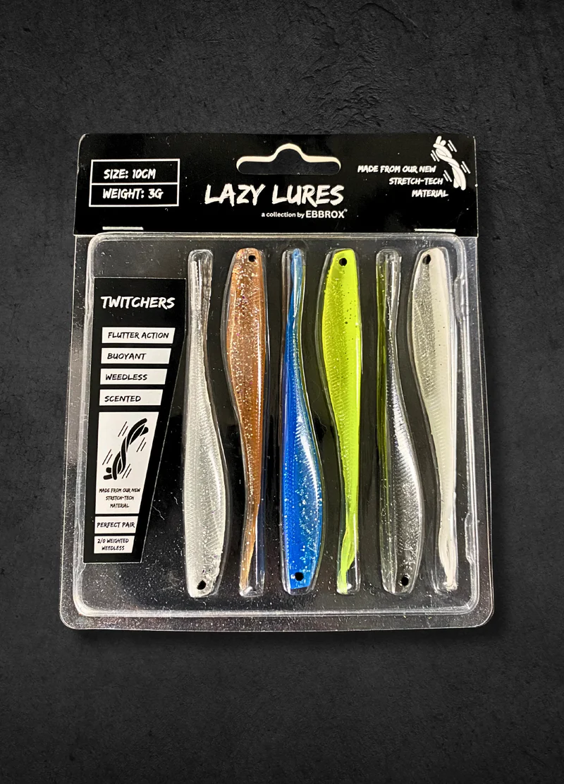 Lazy Lures Twitchers set 6 σιλικόνες Y fork tail τεχνητό