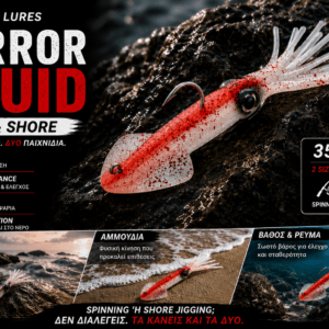 Unlock Lures Terror Squid Soft Squid Lure 35gr και 47gr για Spinning και Shore Jigging