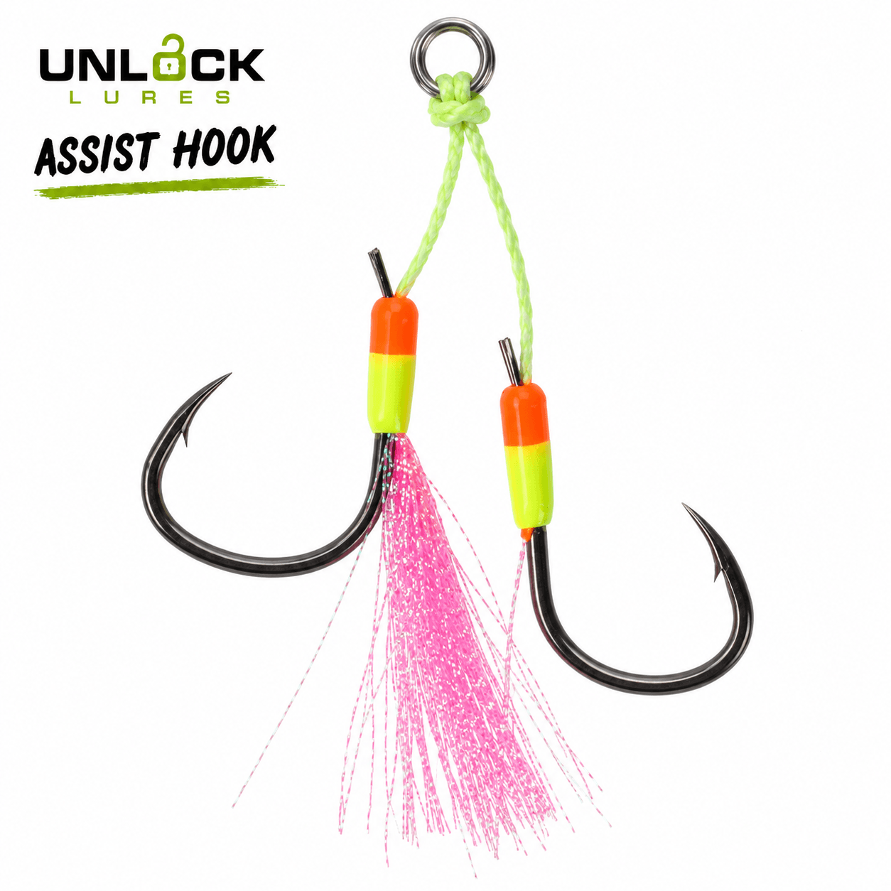 Unlock Lures Assist Hook διπλά αγκίστρια jigging με νήμα 48 Steel Wire Core