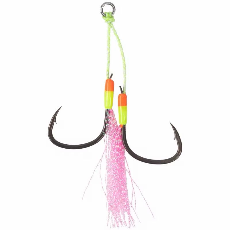 Unlock Lures Assist Hook διπλά αγκίστρια jigging με νήμα 48 Steel Wire Core