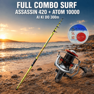 Full Combo Surf Casting Oceanic Team Assassin 420 με Atom 10000 και πετονιά AI KI DO 300m