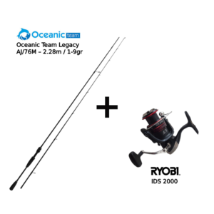 Combo LRF Oceanic Team Legacy AJ76M 2.28m με μηχανισμό Ryobi IDS 2000