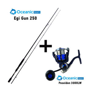 Combo Eging Oceanic Team Egi Gun 250 με μηχανισμό Poseidon 3000LW για καλαμάρια και σουπιές