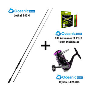Combo Eging Oceanic Team Lethal Egi 862M με Mystic LT2500S και νήμα Tai Advanced X PEx8 150m